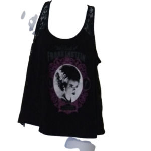 Bride of Frankenstein Stretch Lace Racer Back Tank XL